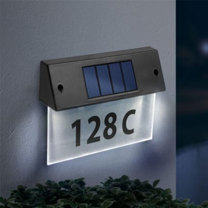 Numar de casa solar cu LED