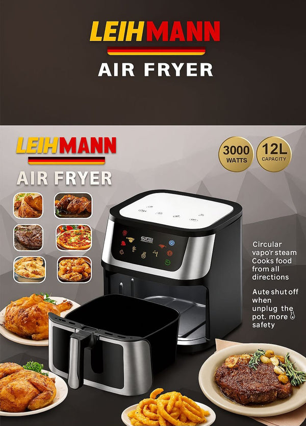Friteuza cu aer cald,12 L,LEIHMANN