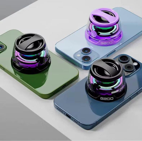 Boxa portabila bluetooth rezistenta la apa IPX7 cu magnet, atasare magnetica pentru telefoane & suprafete metalice, sunet surround 3D, Iluminare RGB, TWS Dual Channel, Negru