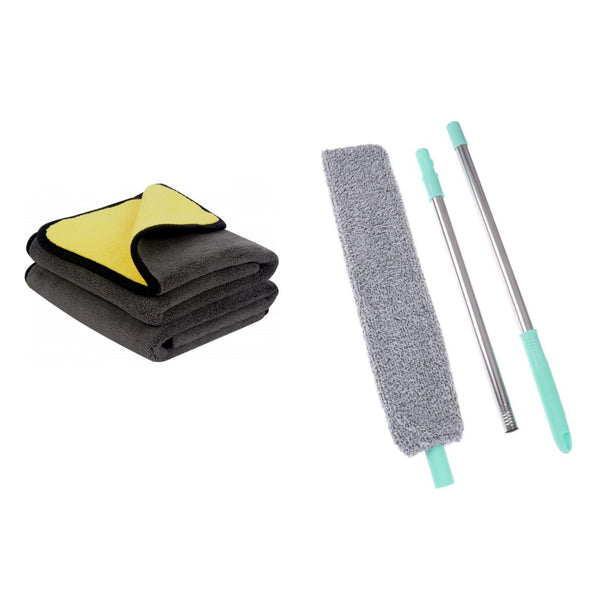Curatenia ideala:mop pentru spatii inguste+3 lavete super absorbante din microfibra