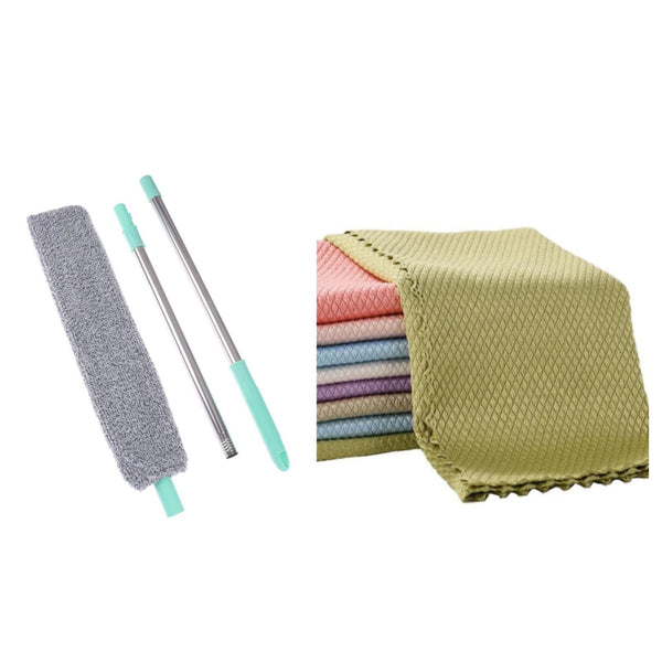 Super pachet:10 Lavete microfibra+Mop ingust