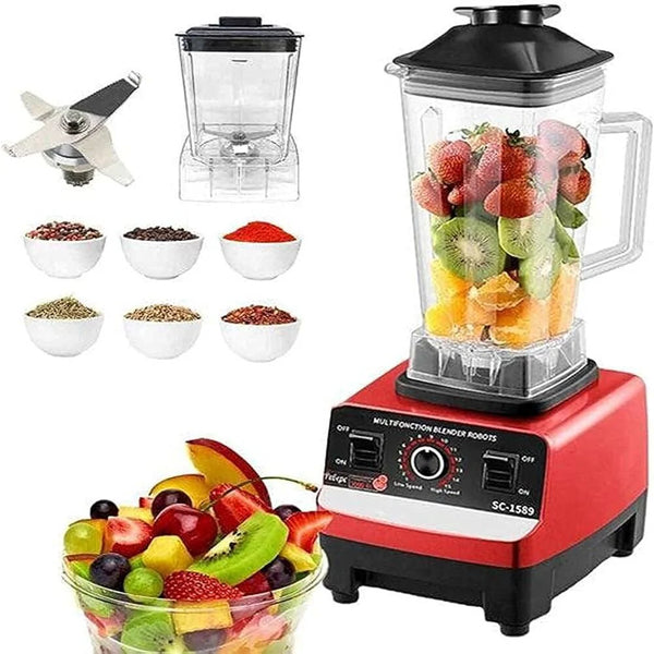 Blender Profesional de bucatarie 2 in 1, 2.5L, motor din cupru, 15 viteze, 4500W
