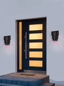 Set 6 lampi solare decorative de perete,tip bambus alb cald /colorat