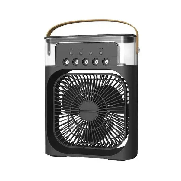Ventilator Portabil cu Vapori de Apa, 3 Moduri Pulverizare, 600ml, Lumina LED