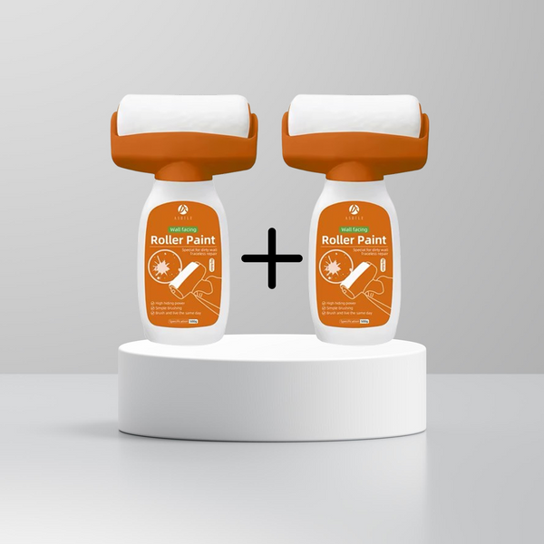 OFERTA 1+1 Trafalete cu rezervor, cu vopsea lavabila alba inclusa, rola cu vopsea pentru reparatii