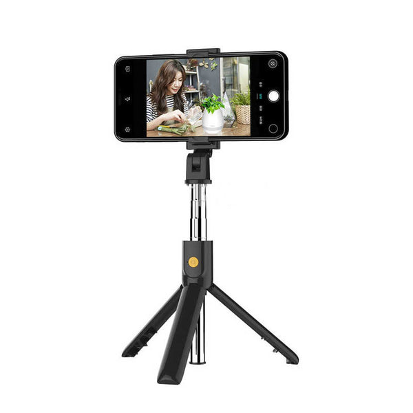 Selfie stick - Monopod extensibil cu suport pentru telefon si telecomanda wireless, bluetooth