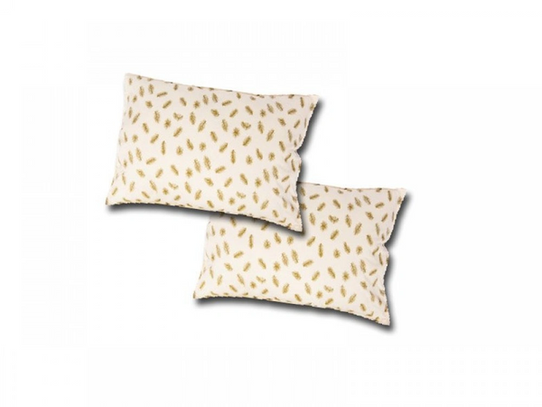 Set 2 perne din puf si pene de gasca cu invelis din bumbac,50x70