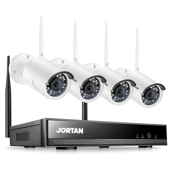 Sistem de supraveghere Wireless Jortan, 4 camere, HDMI, Infrarosu