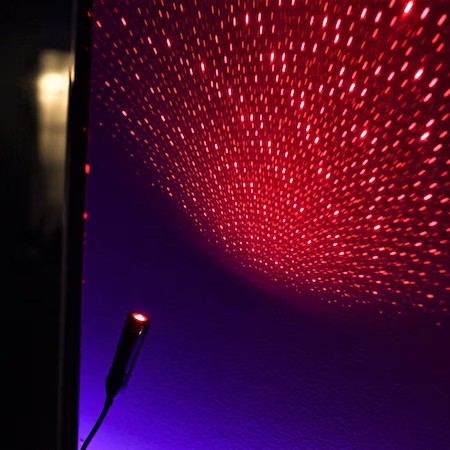 Lumina de Veghe Laser Ambiental Interior Rosu USB