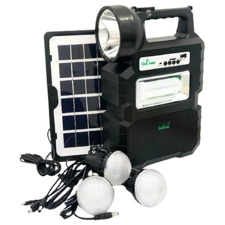 Kit solar portabil  CL-810, cu 3 becuri